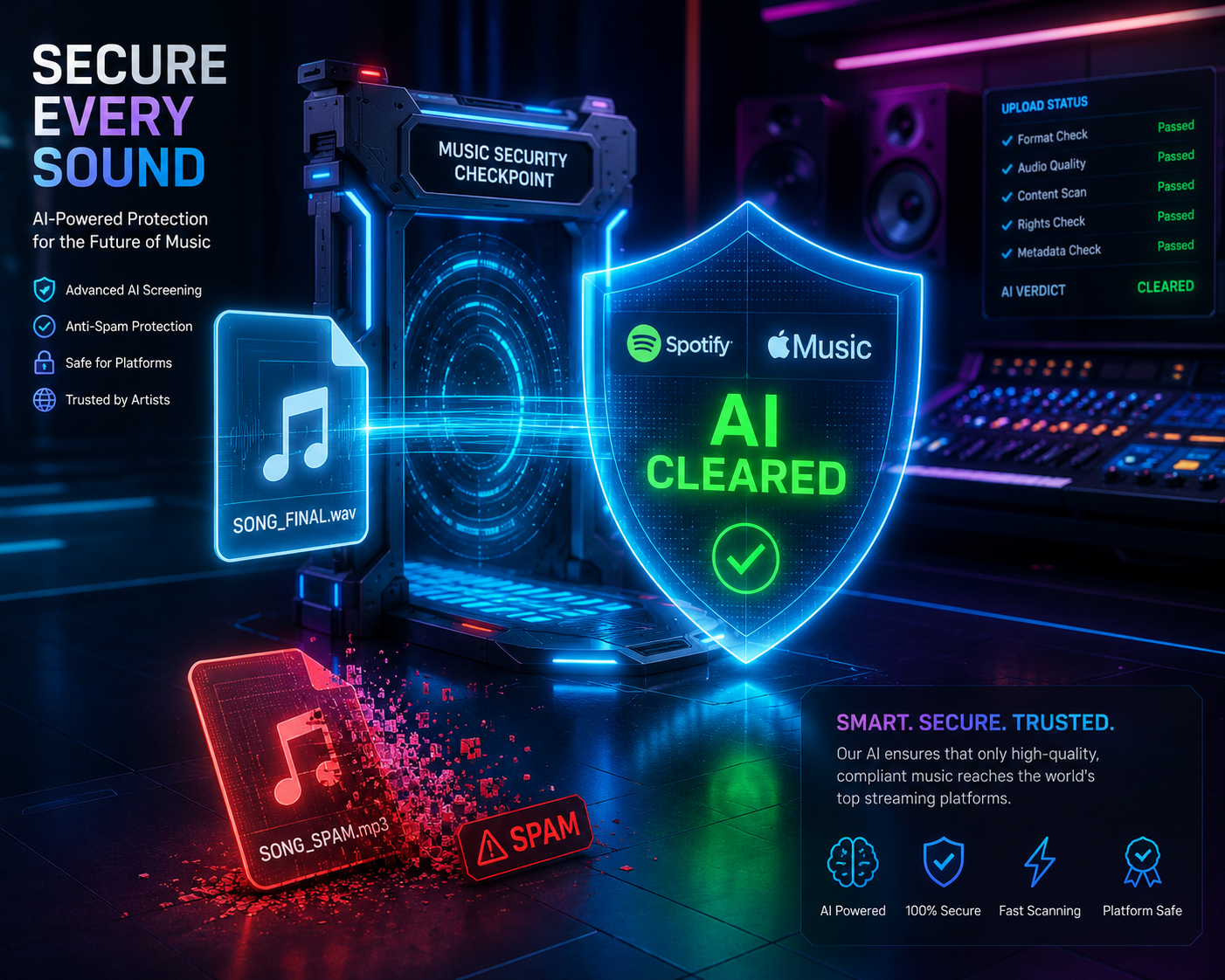 Spotify & Apple Music 2026 AI Policies: Could Your Track Get Taken Down?