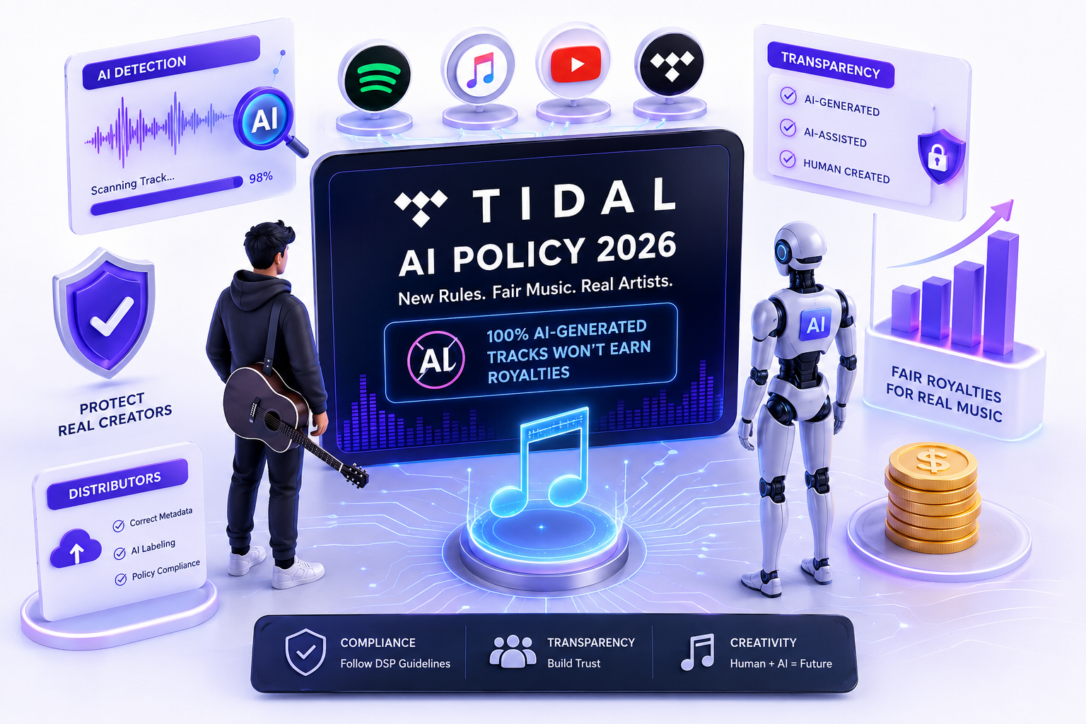 TIDAL’s New AI Music Policy: What Independent Artists & Music Distributors Need to Know in 2026