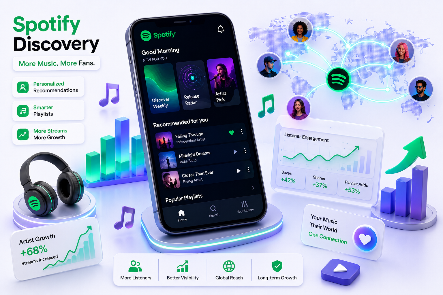Spotify Introduces Enhanced Discovery Features to Help Independent Artists Reach More Fans
